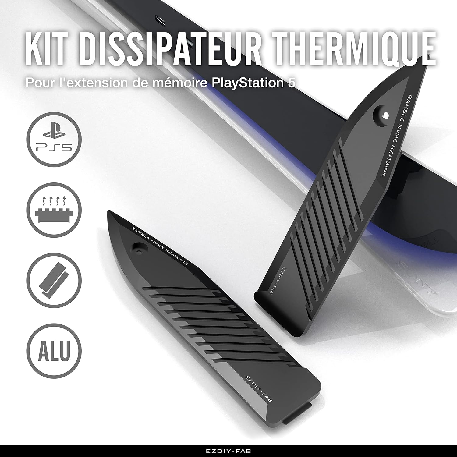 EZDIY-FAB dissipateur thermique pour SSD PS5